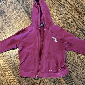 Nike Kids Burgundy Hoodie with Logo